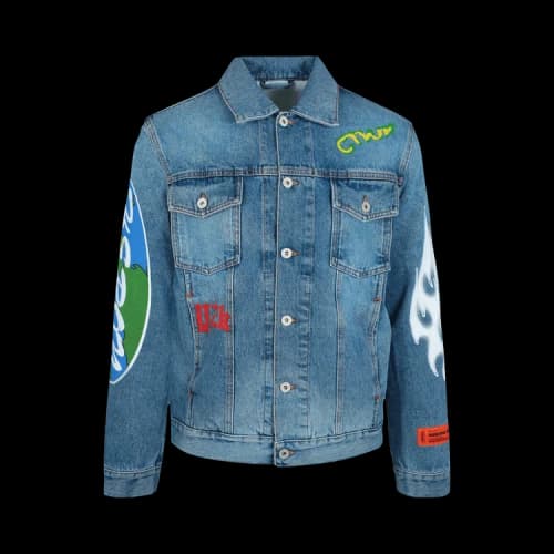 Heron Preston Global Collage Jacket 'Blue'