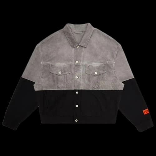 Heron Preston Denim Nylon Over Trucker Jacket 'Grey Wash'