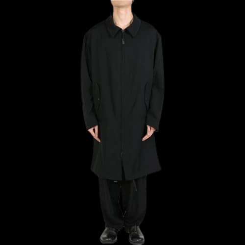 Yohji Yamamoto Pour Homme Long Wool Snap Pocket Jacket 'Black'