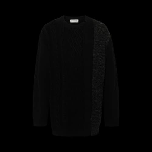 Yohji Yamamoto Pour Homme Round Neck Sweater 'Charcoal Black'