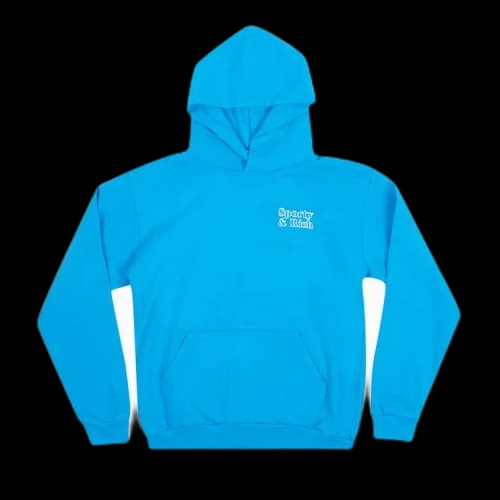 Sporty & Rich Fun Logo Hoodie 'OceanBlue/White'