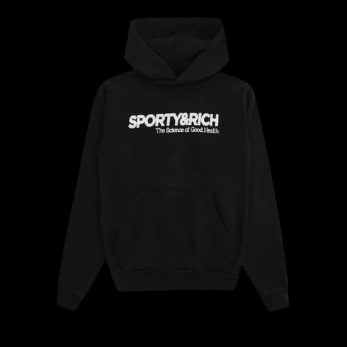 Sporty & Rich Science Of Good Health Hoodie 'Black/White'