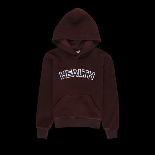 Sporty & Rich Sherpa Fleece Cropped Hoodie 'Chocolate'