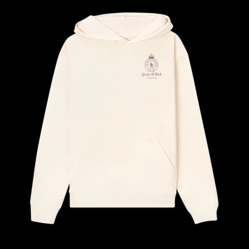 Sporty & Rich Crown Hoodie 'Cream'