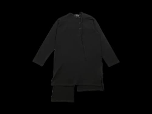 Yohji Yamamoto Binder Henry Neck T-shirt Black