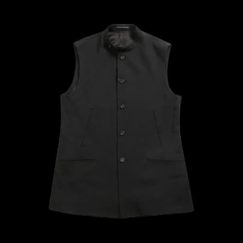 Yohji Yamamoto Pour Homme Stand Collar Vest 'Black'