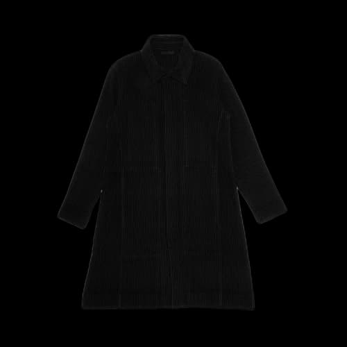 Homme Plissé Issey Miyake Basic Pleated Trench Coat 'Black'