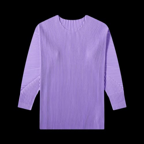 Homme Plissé Issey Miyake Basic Pleated Long-Sleeve T-Shirt 'Lavender'