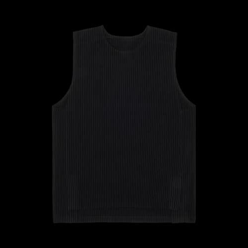 Homme Plissé Issey Miyake Pleated Tank Top 'Black'