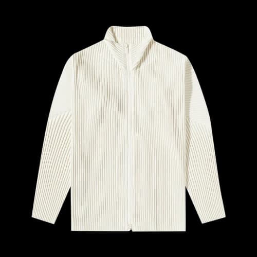 Homme Plissé Issey Miyake Color Pleated Full Zip 'Ivory'