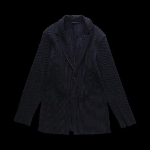 Homme Plissé Issey Miyake Basic Pleated Jacket 'Navy'
