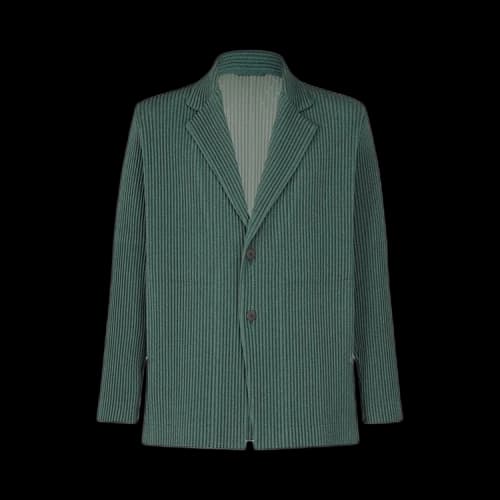 Homme Plissé Issey Miyake Wool Like Light Blazer 'Green'