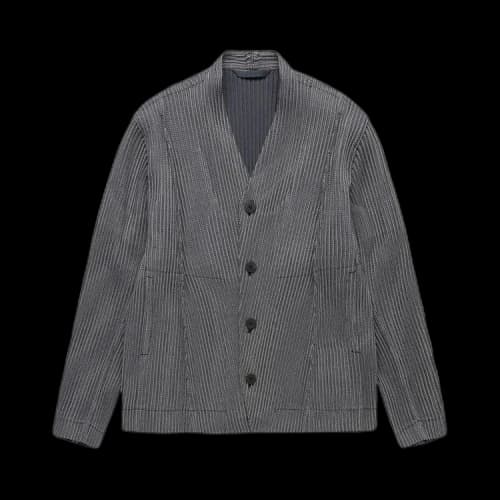 Homme Plissé Issey Miyake Leno Stripe Jacket 'Grey'