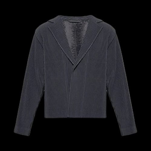 Issey Miyake Tailored Short Jacket 'Gunmetal Grey'