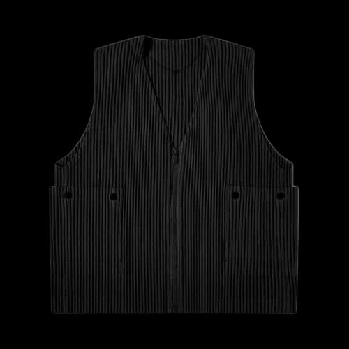 Homme Plissé Issey Miyake Pleated Gilet 'Black'