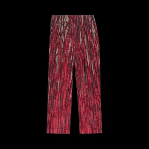 Homme Plissé Issey Miyake Grass Field Loose Fit Straight Pants 'Red'