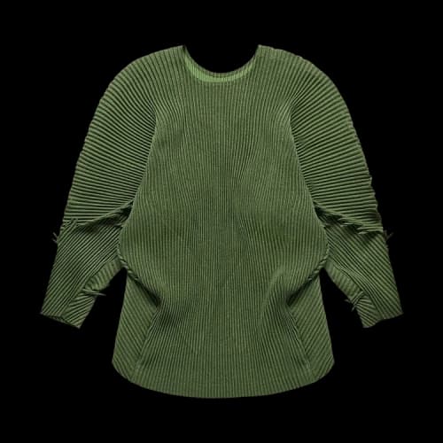 Homme Plissé Issey Miyake Serrate Shirt 'Green'