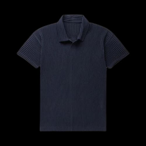 Homme Plissé Issey Miyake Basics Polo Shirt 'Navy'