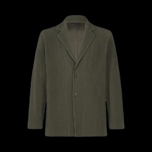 Issey Miyake Pleats Tailored Blazer 'Ebony Khaki'
