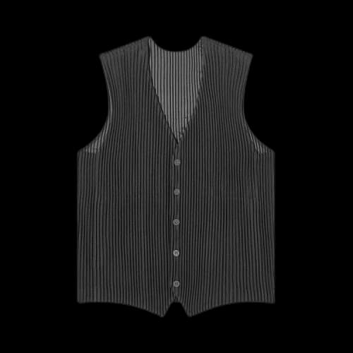 Homme Plissé Issey Miyake Sleeveless Pleated Vest 'Black'