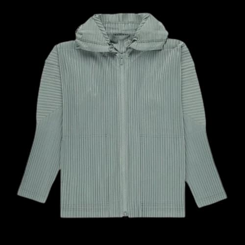Homme Plissé Issey Miyake MC August Zip Up Cardigan 'Mint Grey'