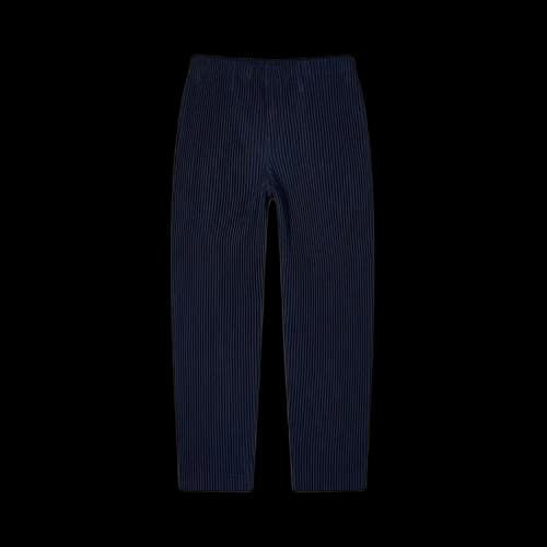 Homme Plissé Issey Miyake Basics Pleated Trousers 'Navy'