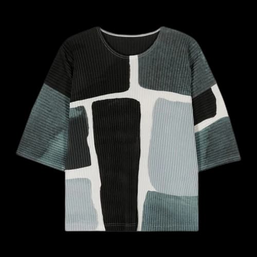 Homme Plissé Issey Miyake Landscape T-Shirt 'Grey'