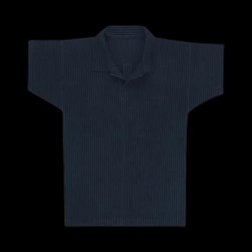 Homme Plissé Issey Miyake Basic Pleated Polo 'Black'