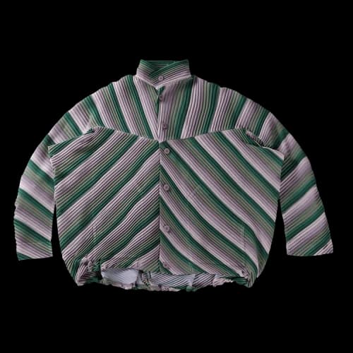 Homme Plissé Issey Miyake RB Stripes 2 Blouson 'Green'