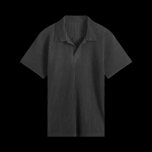 Homme Plissé Issey Miyake Basic Polo Shirt 'Black'