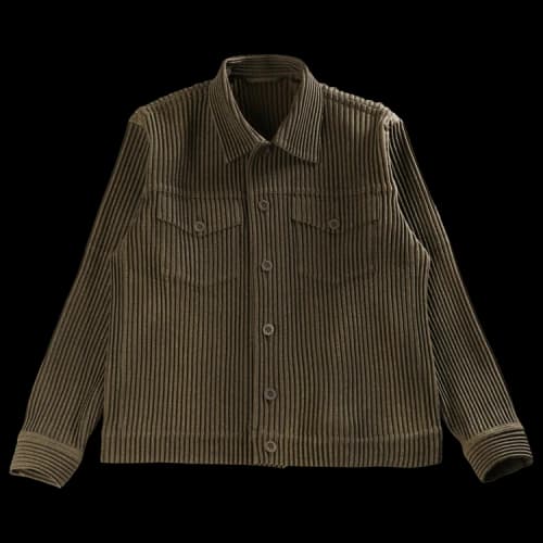 Homme Plissé Issey Miyake Wool Like Light Blouson 'Khaki'