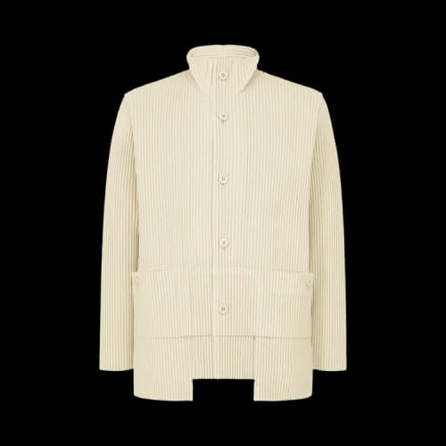 Homme Plissé Issey Miyake Multi-Pocket Shirt 'Limestone'