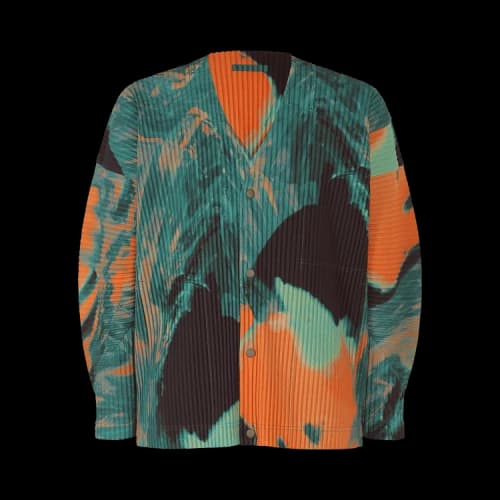 Homme Plissé Issey Miyake Agate Cardigan 'Green'