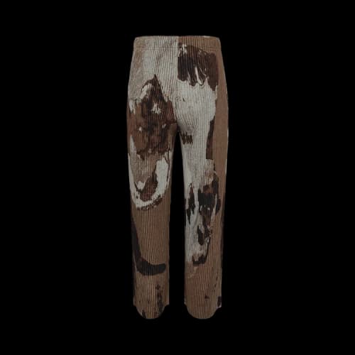 Homme Plissé Issey Miyake Painted Stone Pants 'Brown'