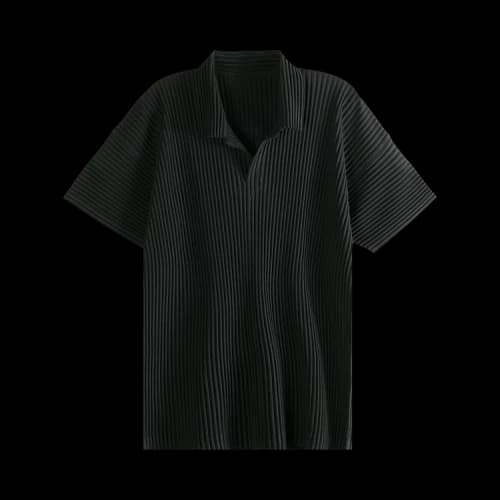 Homme Plissé Issey Miyake Polo Shirt 'Black'
