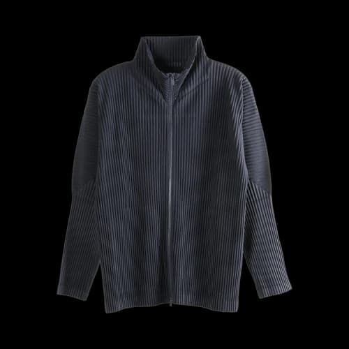 Homme Plissé Issey Miyake Basics Zip Up Cardigan 'Navy'