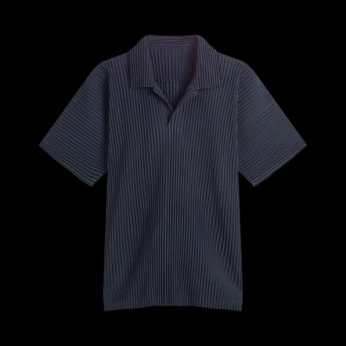 Homme Plissé Issey Miyake Basics Polo Shirt 'Navy'