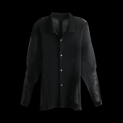 Homme Plissé Issey Miyake Rustic Mesh Shirt 'Black'