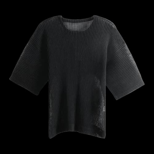 Homme Plissé Issey Miyake Rustic Mesh T-Shirt 'Black'
