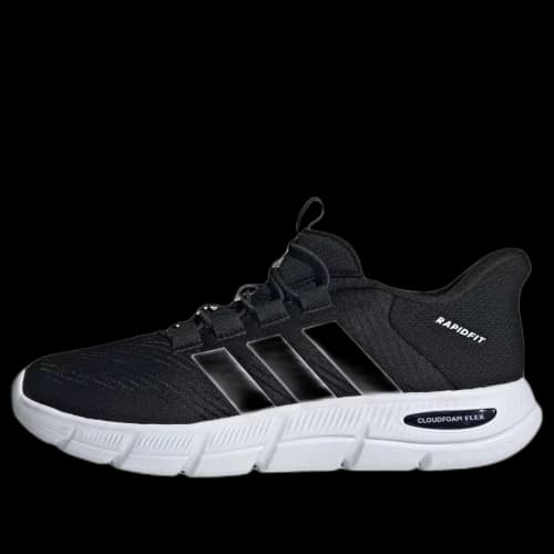 adidas Cloudfoam Flex Rapidfit Shoes 'Core Black Cloud White Silver Metallic' (Women's)