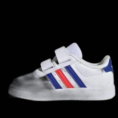 (TD) adidas Breaknet Lifestyle Court Two-Strap Hook-and-Loop 'White Blue Red'