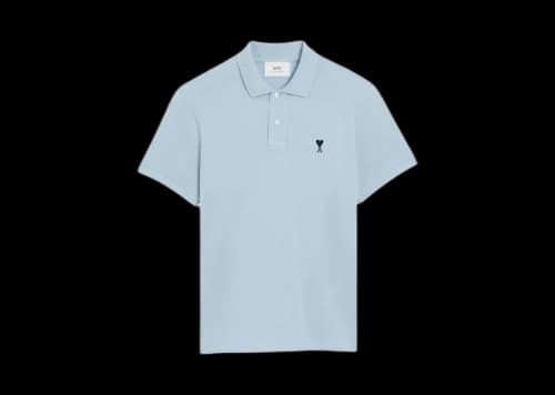 Ami Paris Ami de Coeur Polo Sky Blue