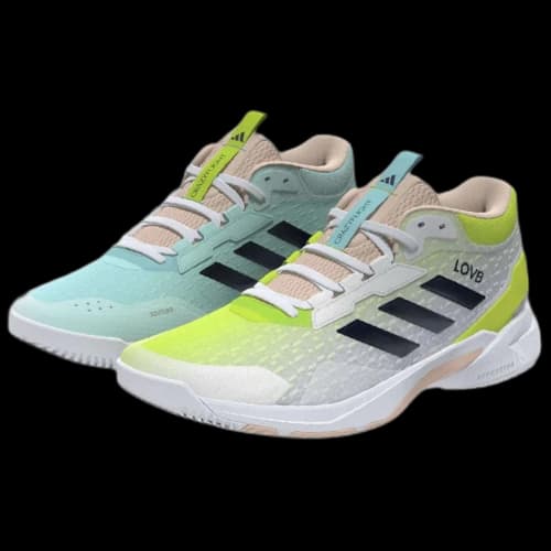 Adidas Crazyflight 6 Abrasion Resistant Breathable Support Mid top Volleyball Shoes Women's Blue Yellow