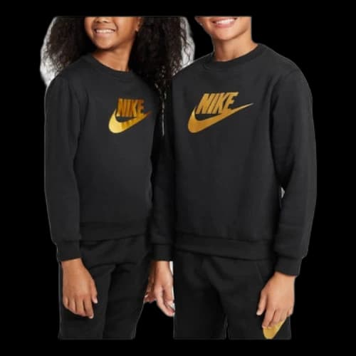 (GS) Nike Sportswear Club Fleece Crew Neck Sweatshirt 'Black Gold'