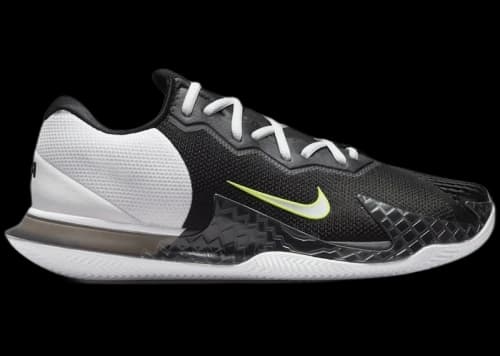 Nike Court Vapor Cage 4 Clay Rafa Black White Volt Metallic Silver