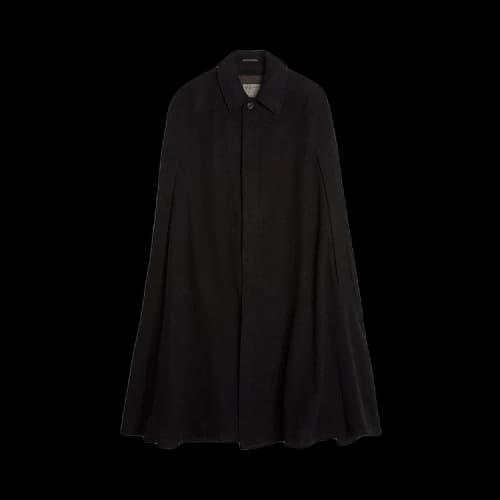 Yohji Yamamoto Pour Homme Back Print Cape 'Black'