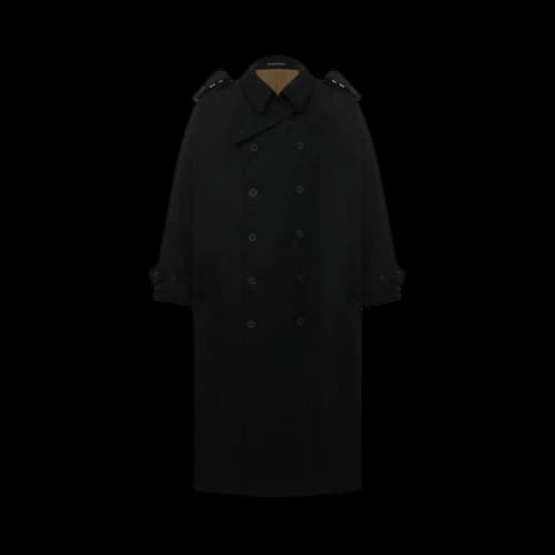 Yohji Yamamoto Pour Homme Cuff Trench Coat 'Black'