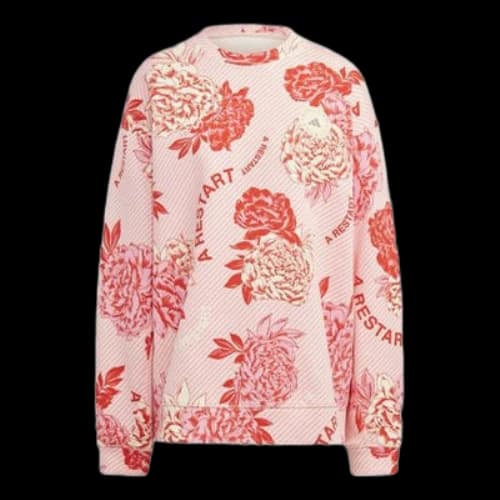 adidas x Stella McCartney Boxy Floral Sweatshirt 'Pink' (Women's)