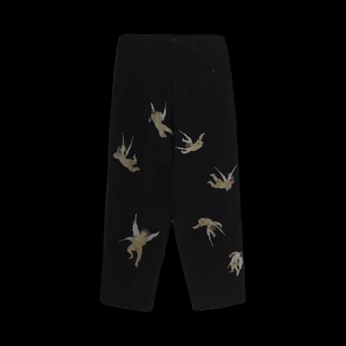 Yohji Yamamoto Angel Print Pants 'Black'