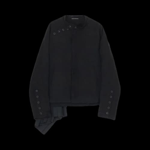 Yohji Yamamoto Pour Homme Embroidery And Pleats Jacket 'Black'